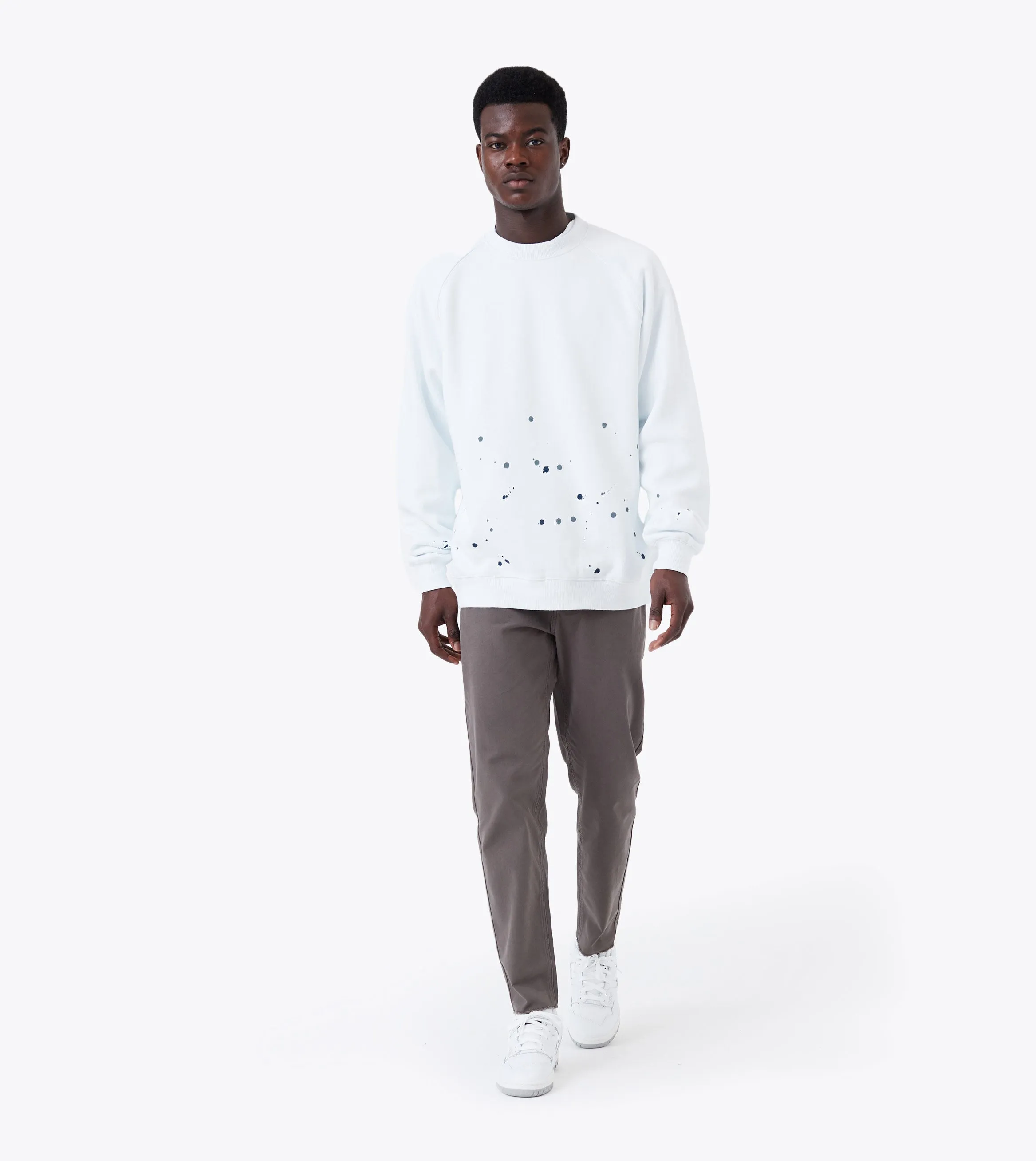 Abstract Lowgo Crew Sweat White Multi