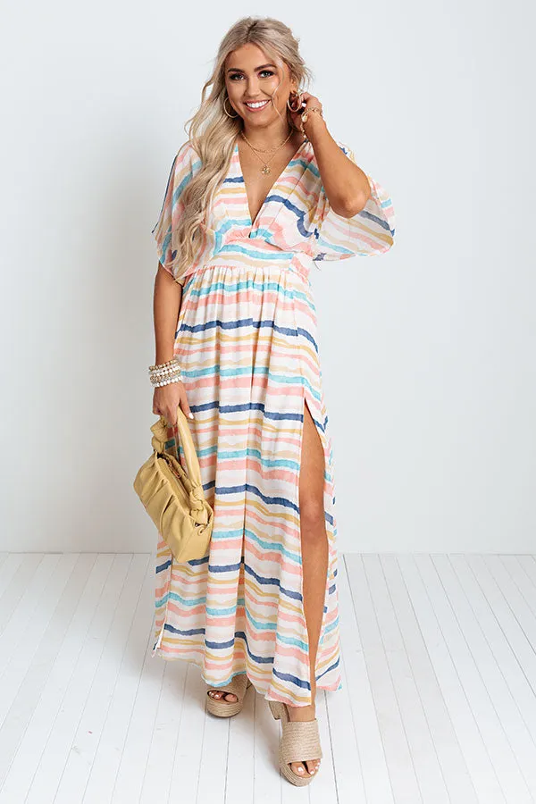 All The Hype Stripe Maxi Dress