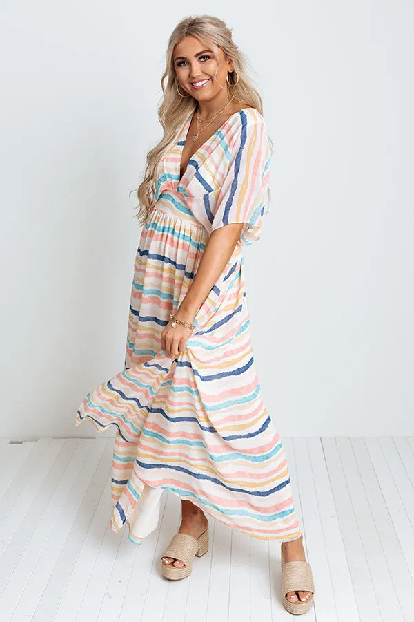 All The Hype Stripe Maxi Dress