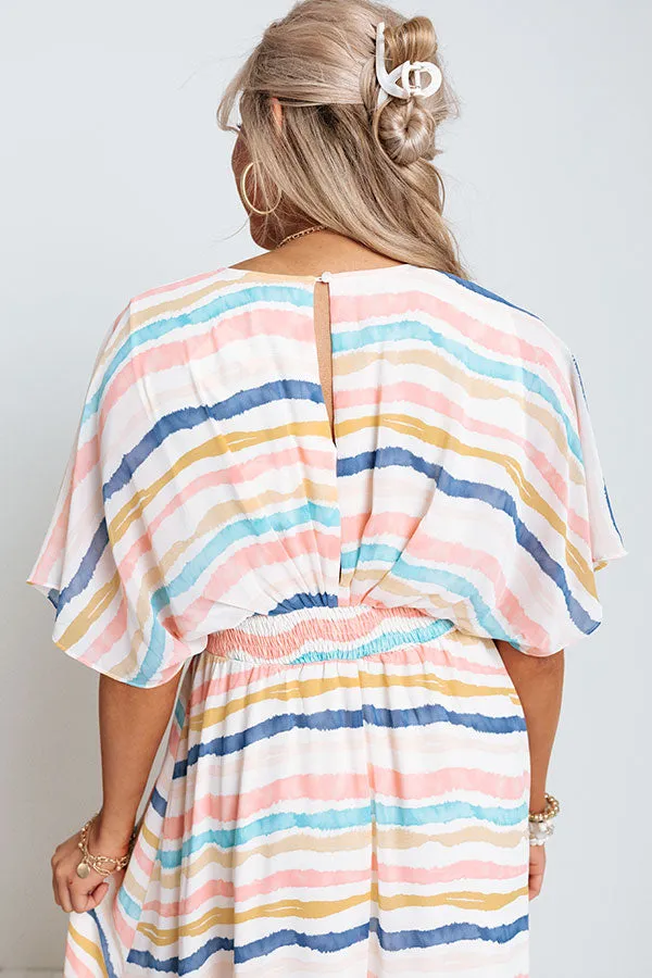 All The Hype Stripe Maxi Dress