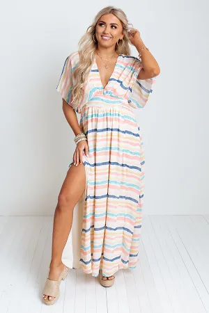 All The Hype Stripe Maxi Dress