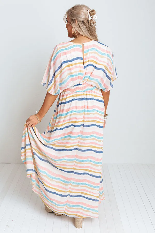 All The Hype Stripe Maxi Dress