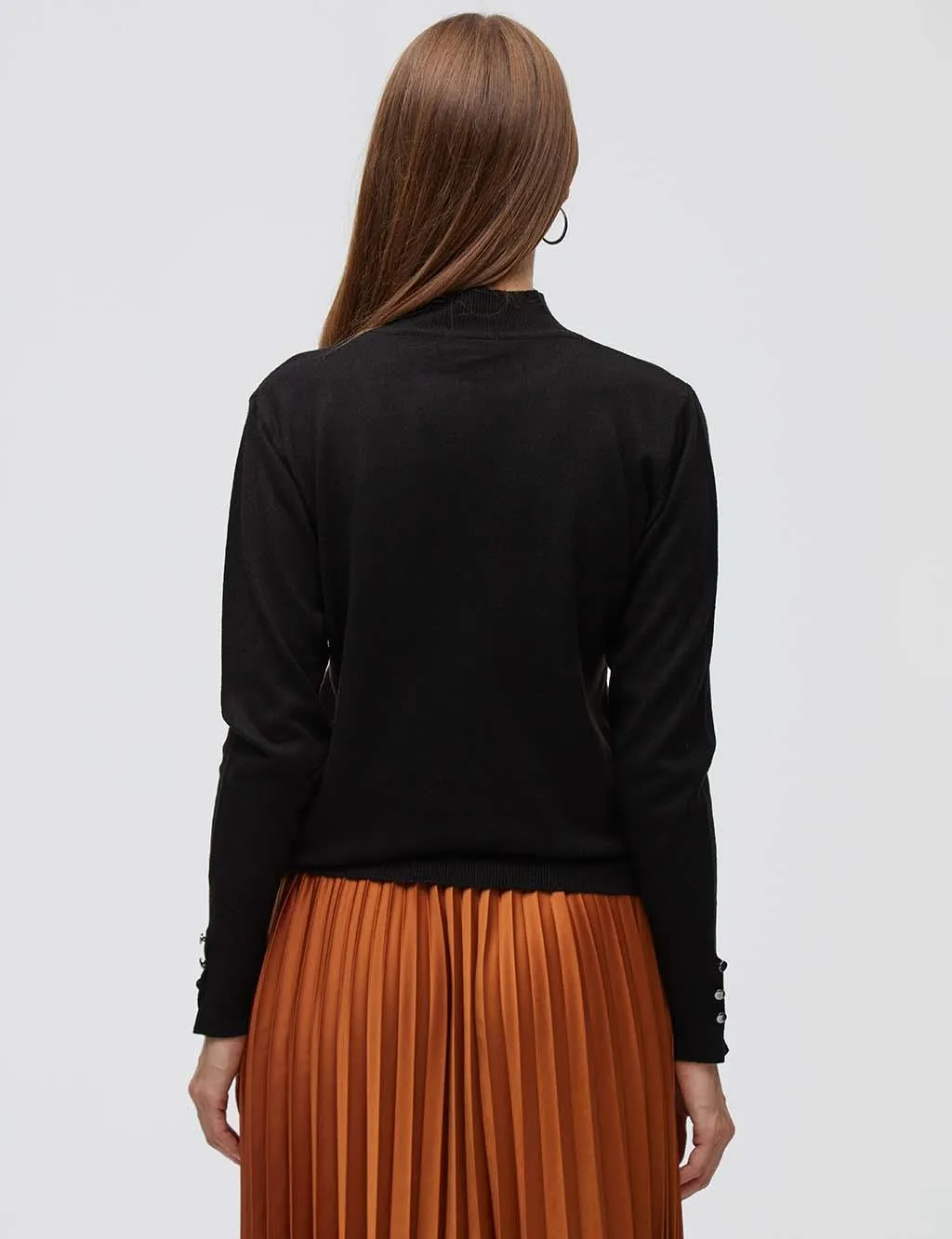 Basic Knitwear Blouse Black SZ TRK05