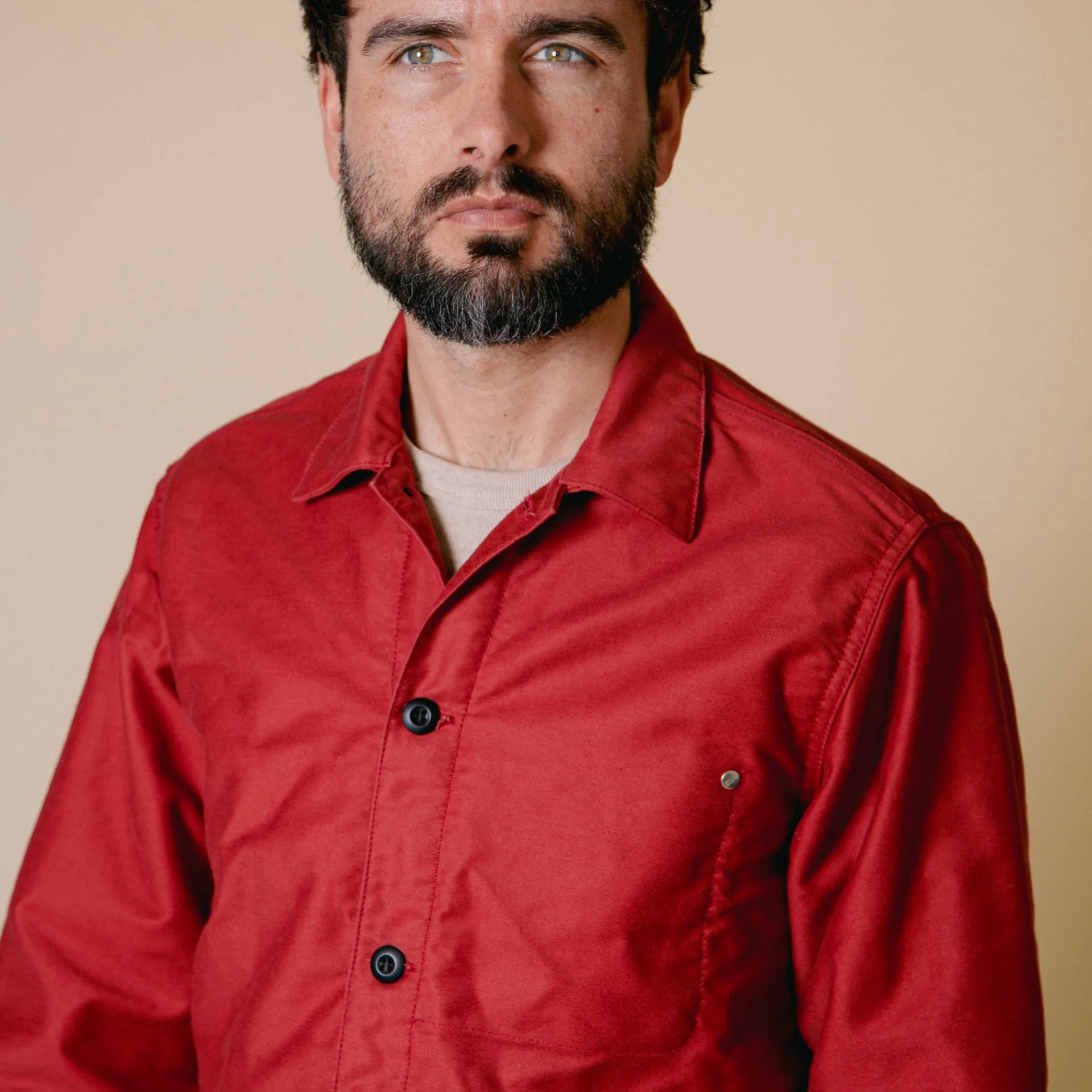 BWJ-01 WORKER JACKET 12 oz. red moleskin