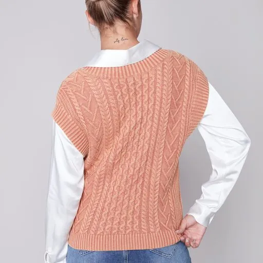 Cable Knit Cider Sweater Vest