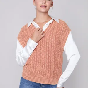 Cable Knit Cider Sweater Vest