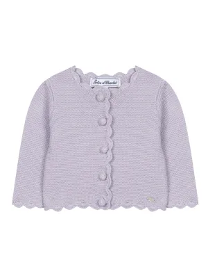 Cardigan - Lilac cotton knit