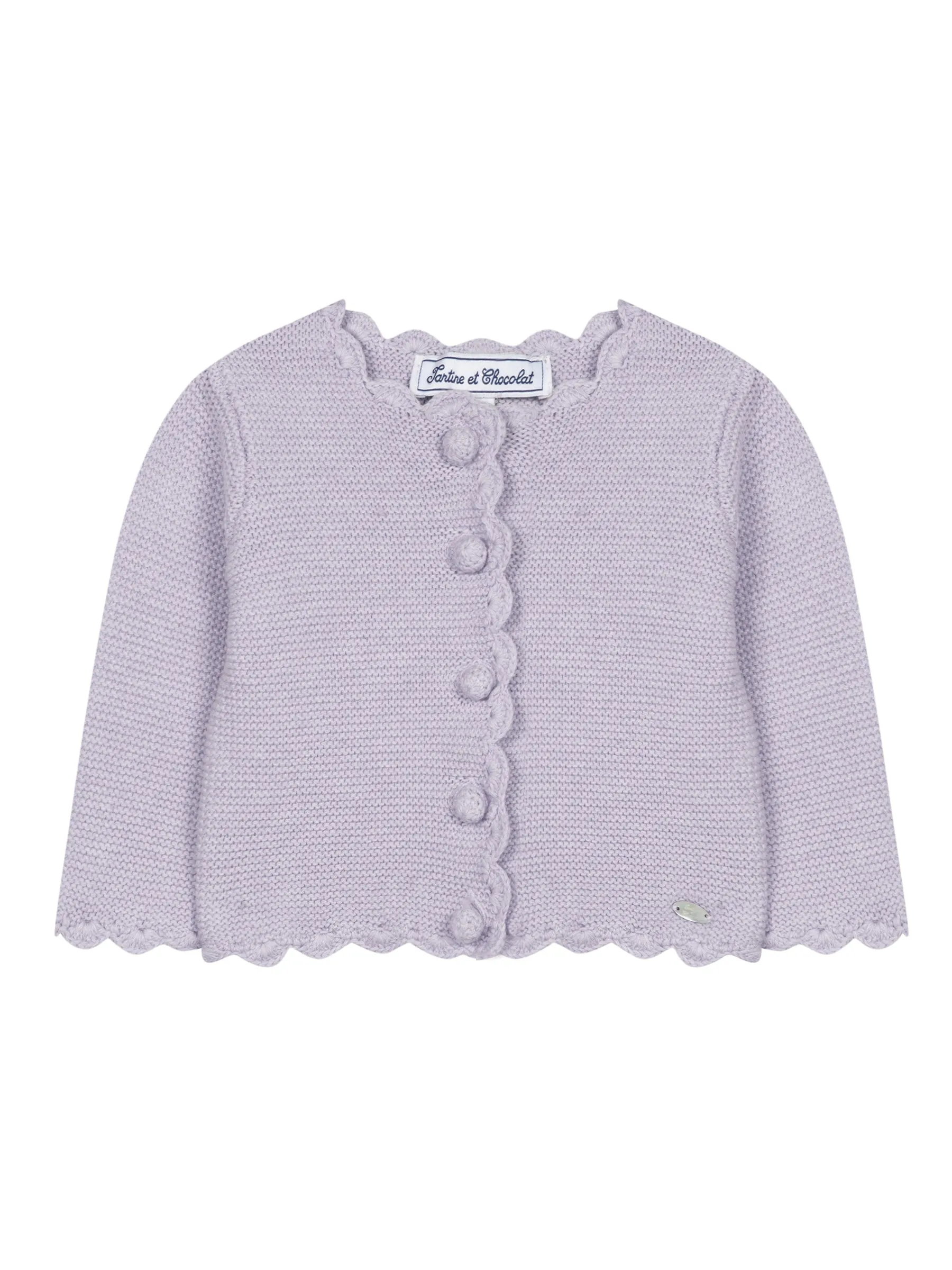 Cardigan - Lilac cotton knit