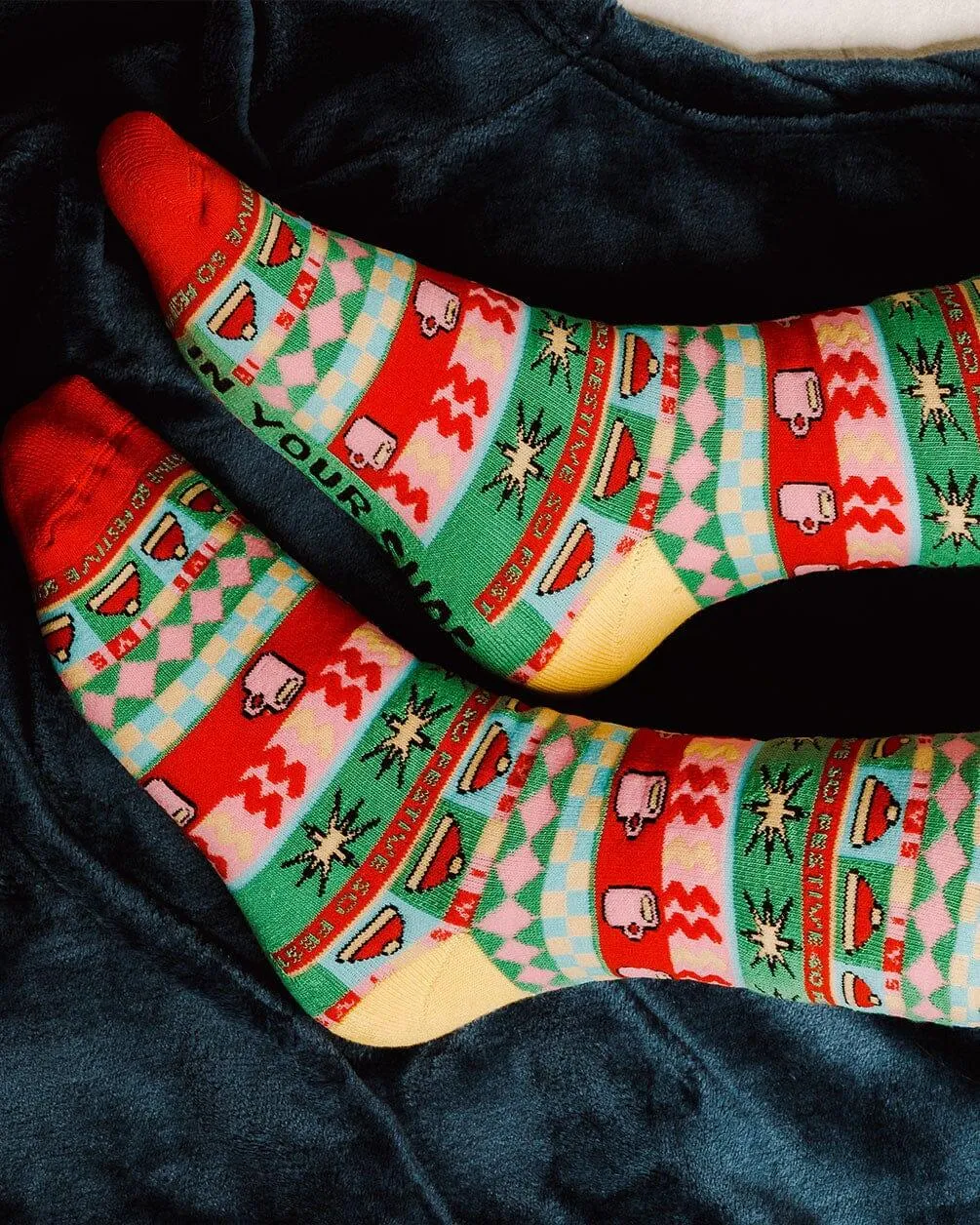 Festive Cocoa Fluffy Socks