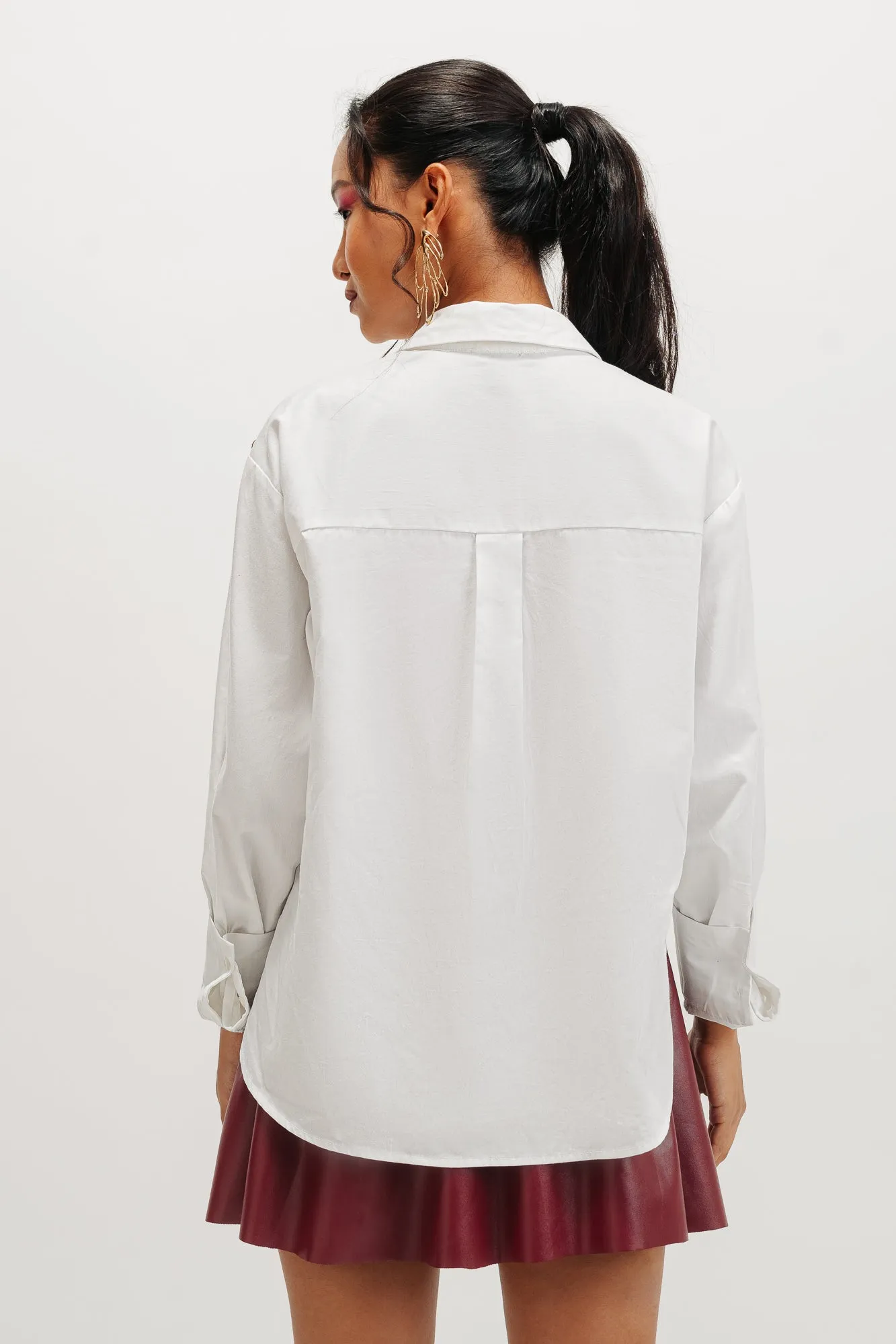 Festive Collar Rhinestone Shirt