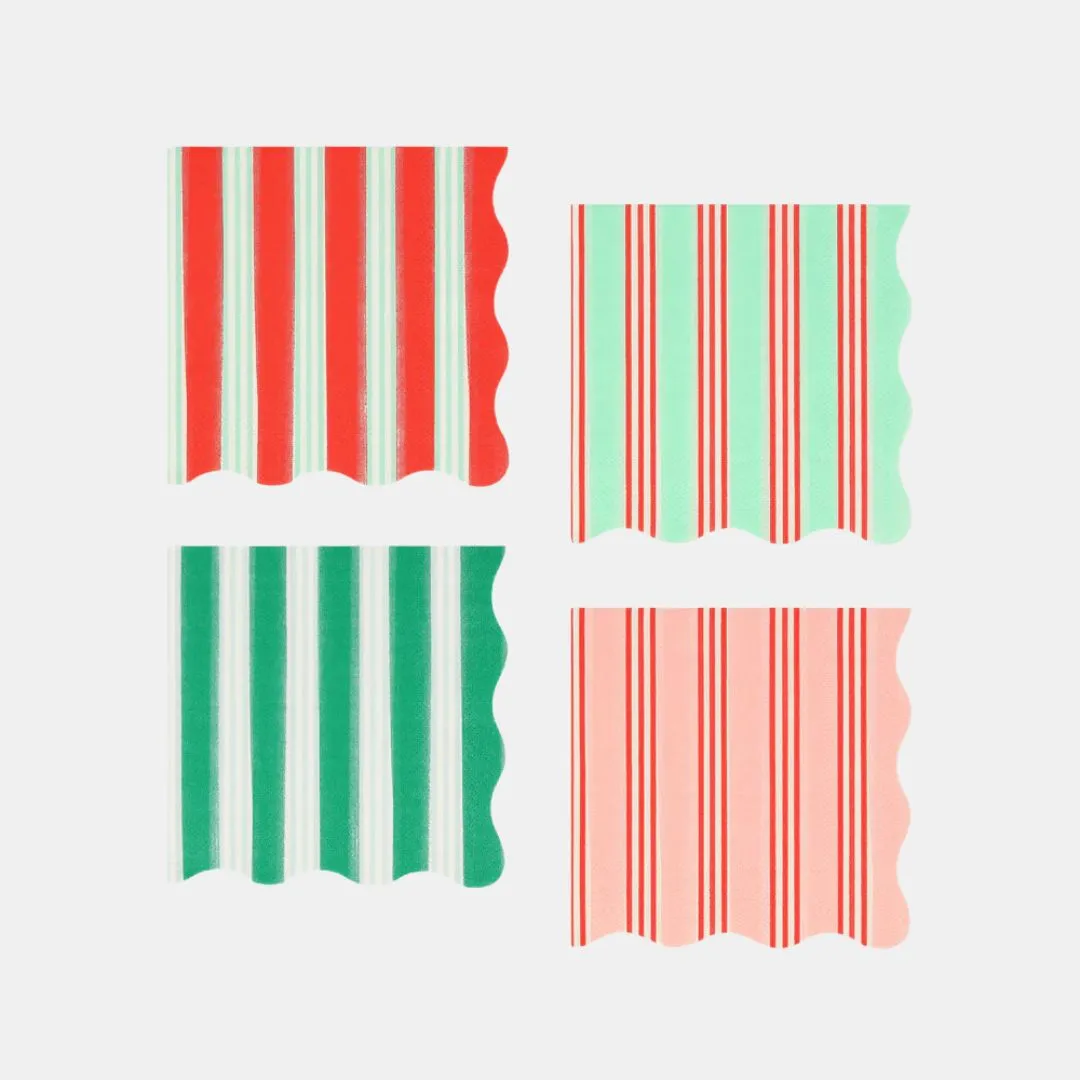 Festive Stripe Napkins (Small)