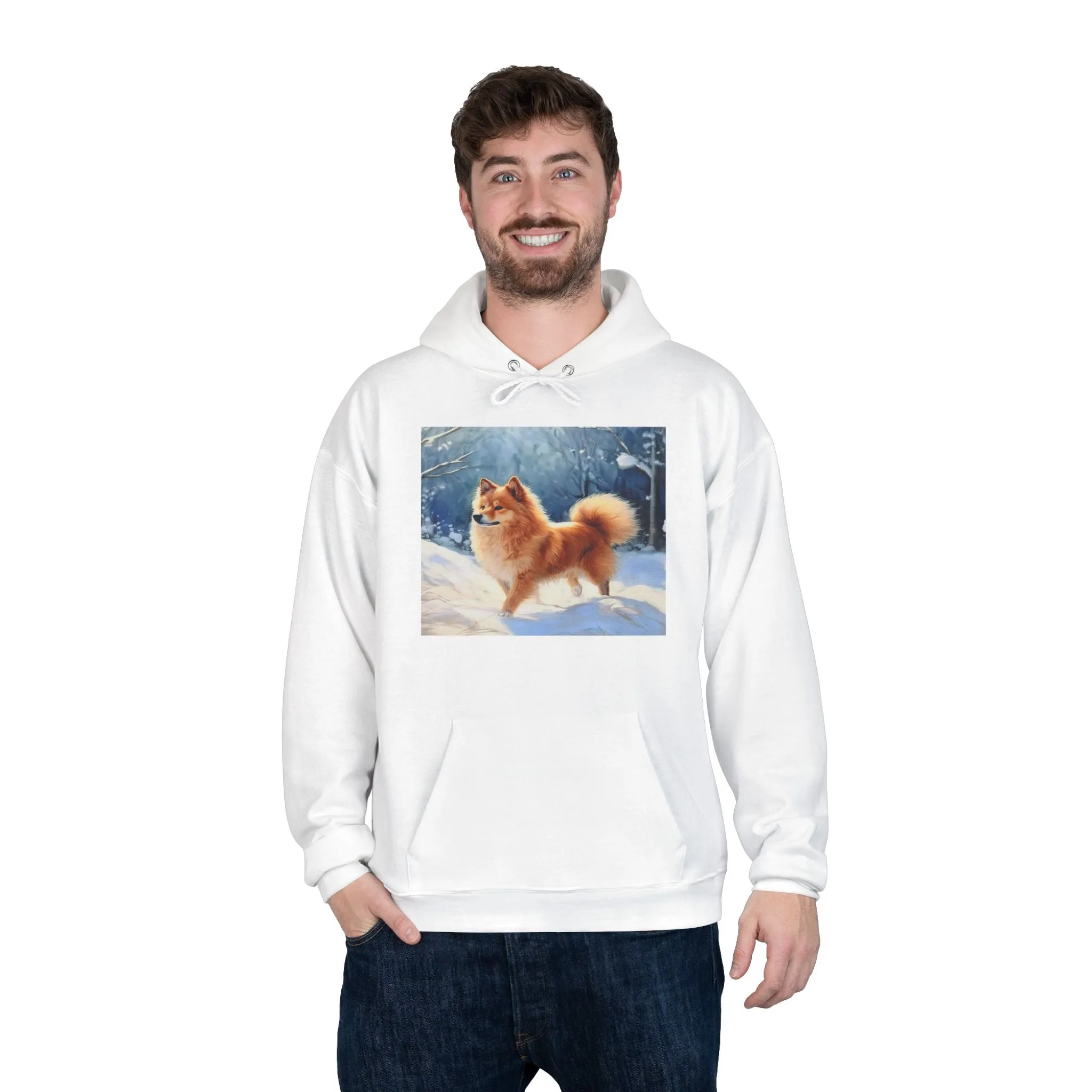 Finnish Spitz - Unisex Fleece Lined Pullover Hoodie Sweatshirt