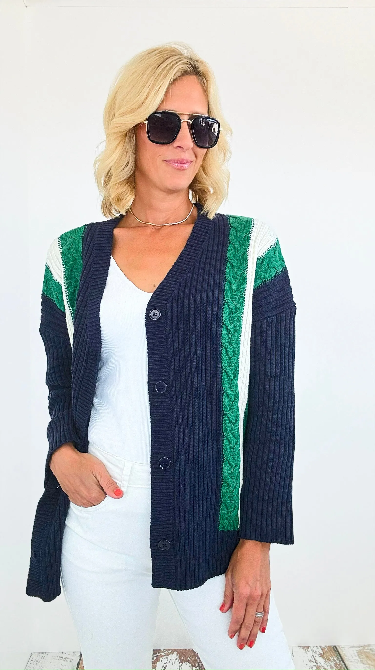 Forest Trail Colorblock Cardigan