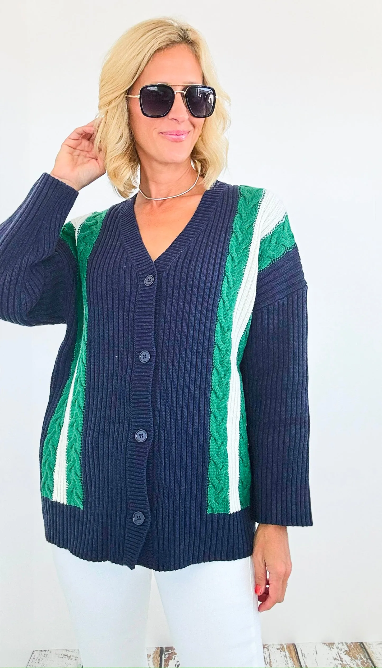 Forest Trail Colorblock Cardigan