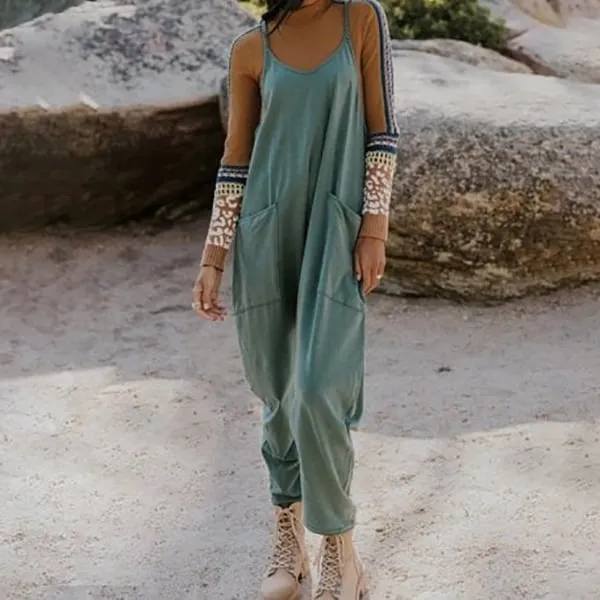 Hot Sale 49% OFF2024 Wide Leg Jumpsuit with Pockets