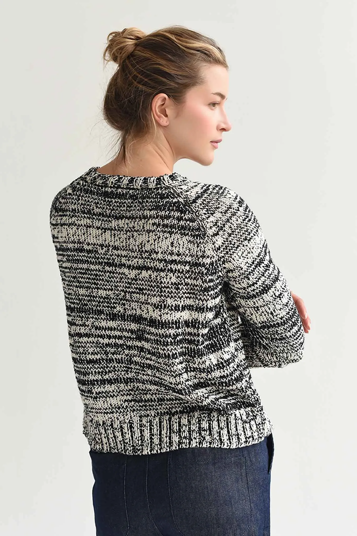 M.PATMOS Agnes Marled Pullover - Ivory/Black