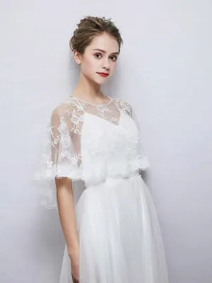 New Embroidered Lace Summer Cape Wedding Wraps | Bridelily