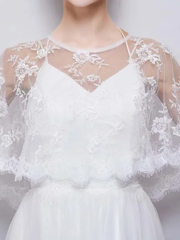 New Embroidered Lace Summer Cape Wedding Wraps | Bridelily