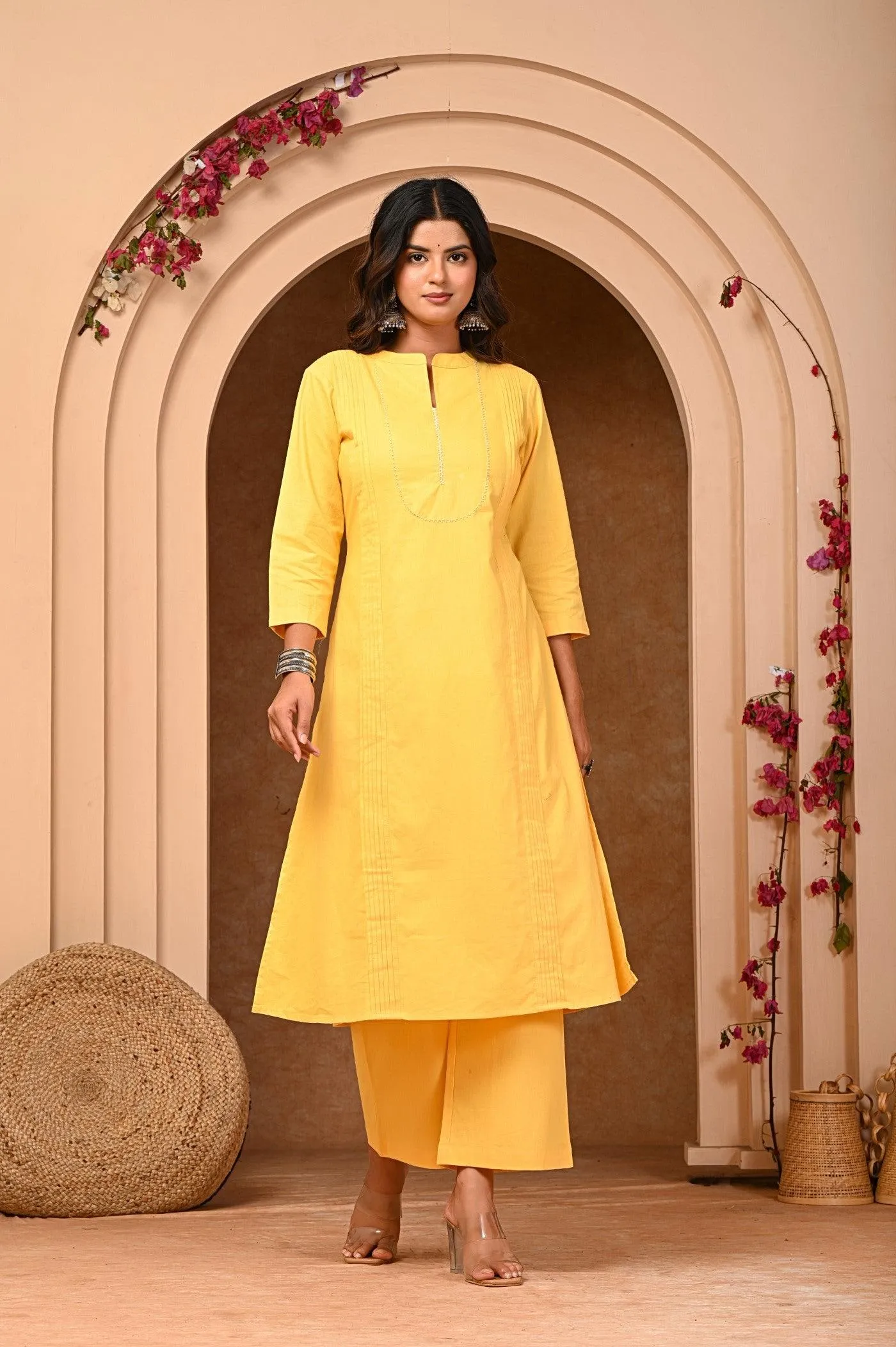 Peach Designer Kurti with Pant