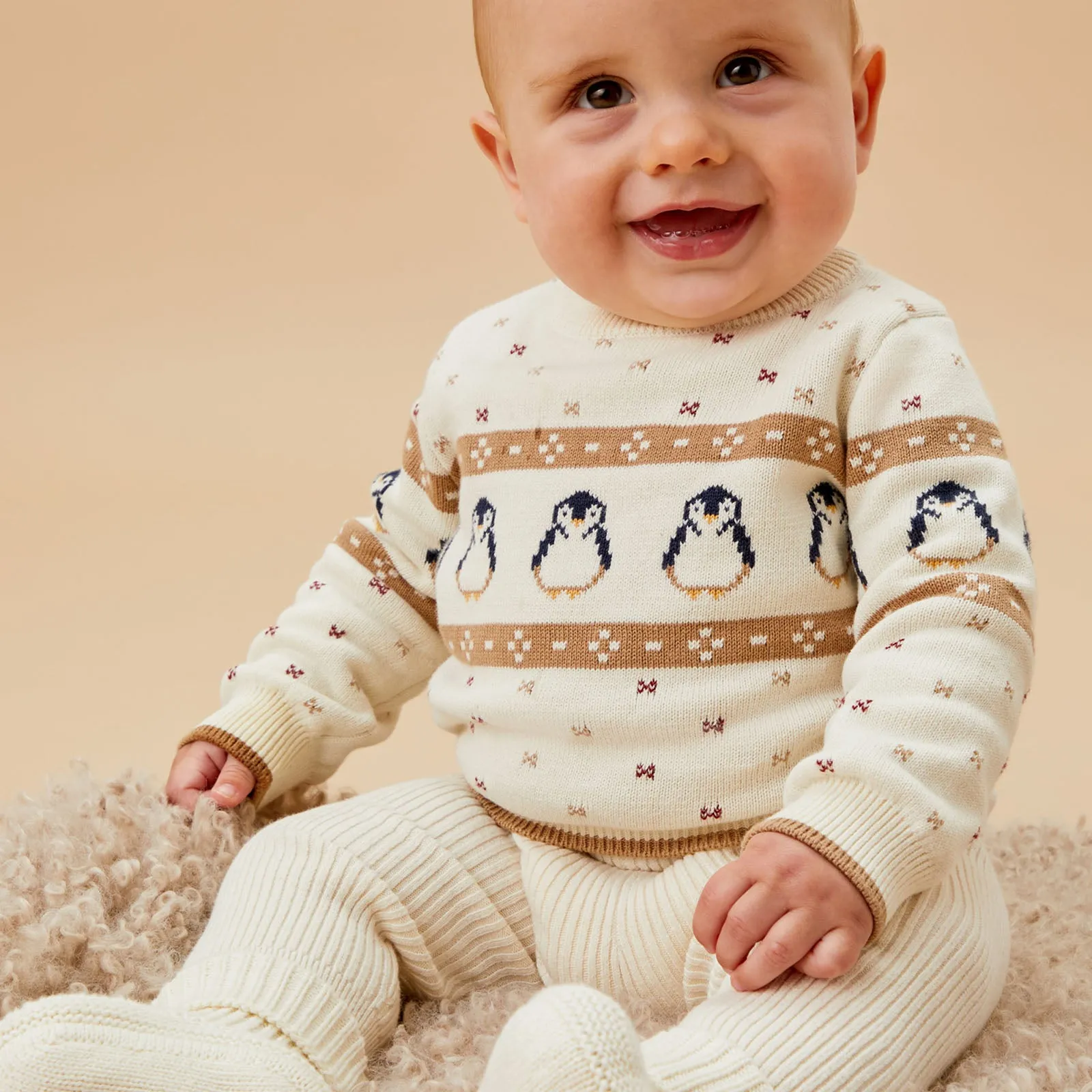 Penguin Fair Isle Knitted Sweater