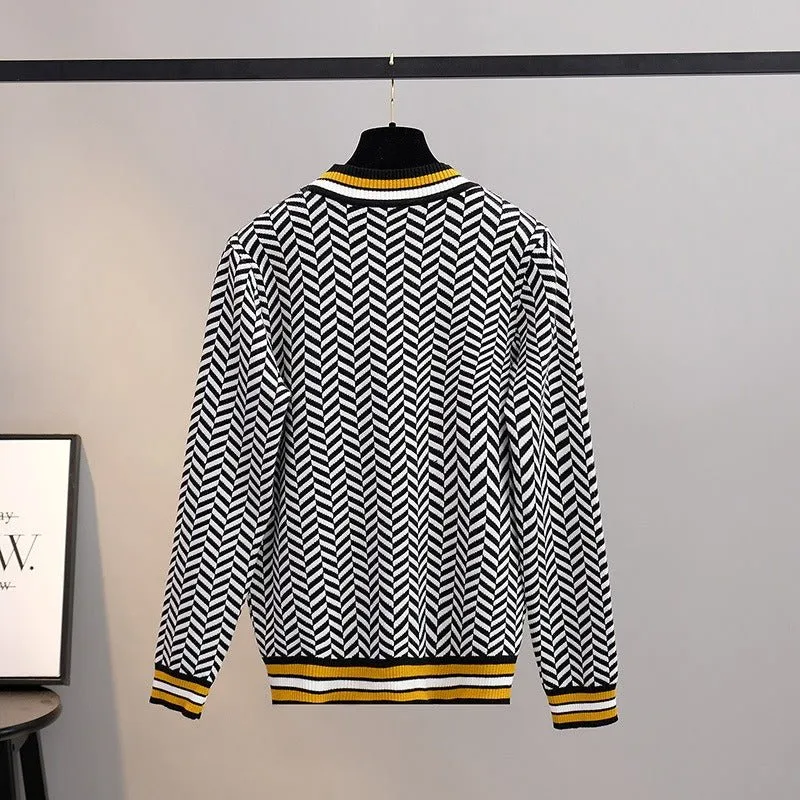 Pre Order:  Herringbone Knitted Thick Sweater