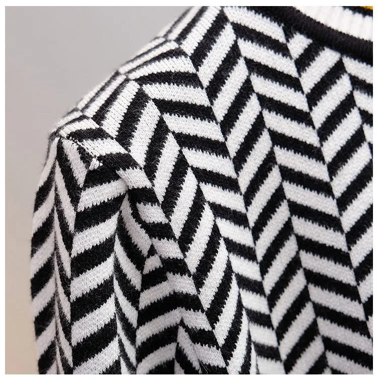 Pre Order:  Herringbone Knitted Thick Sweater