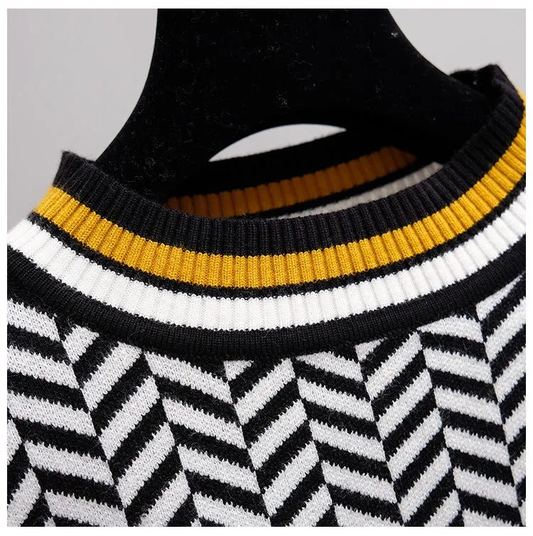 Pre Order:  Herringbone Knitted Thick Sweater