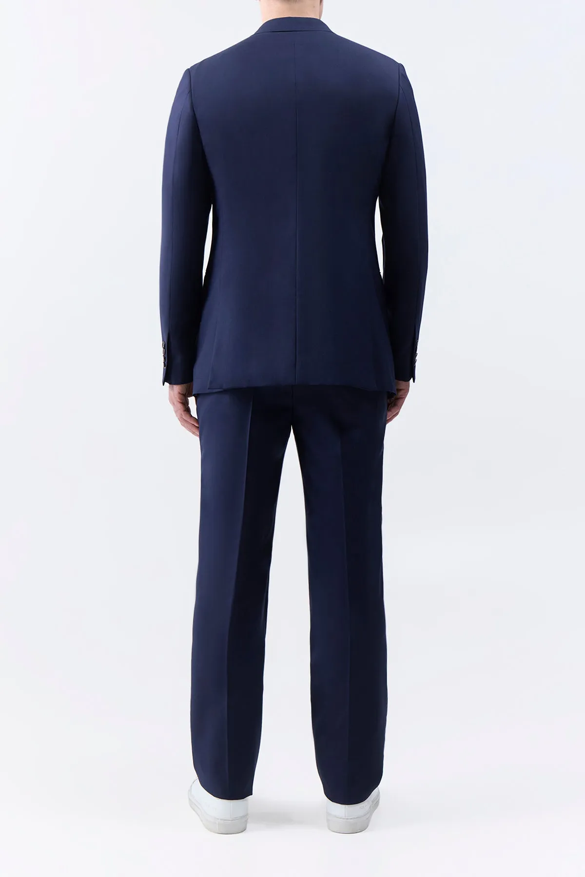 Sebastian Pant in Dark Navy Virgin Wool Twill