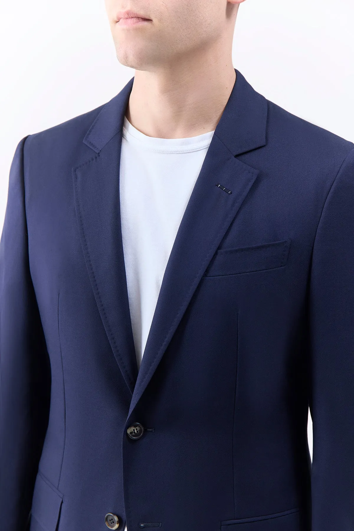 Sebastian Pant in Dark Navy Virgin Wool Twill