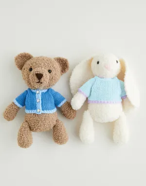 Sirdar - Baby Teddy Bear & Bunny in Snuggly Snowflake Chunky - Knitting Pattern 5399