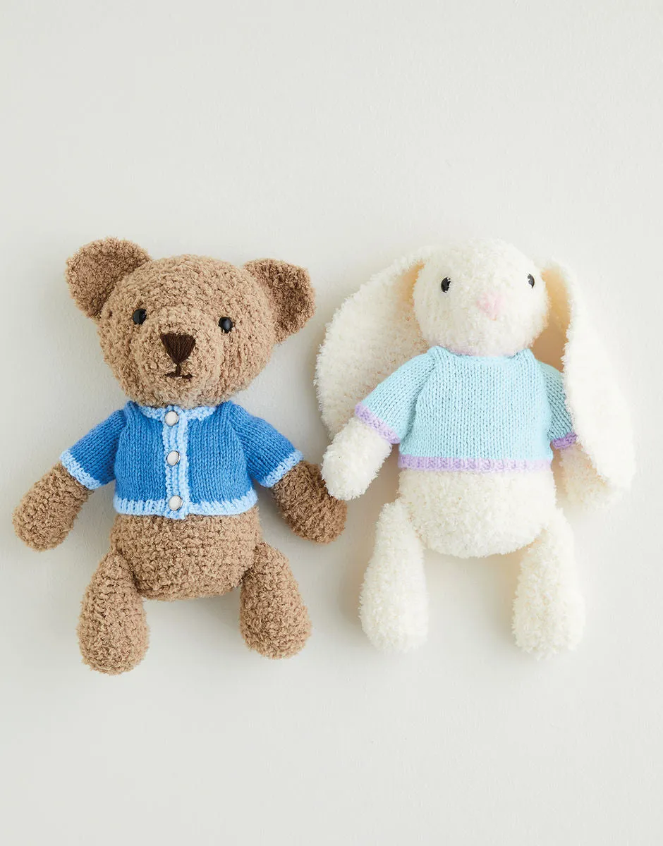 Sirdar - Baby Teddy Bear & Bunny in Snuggly Snowflake Chunky - Knitting Pattern 5399