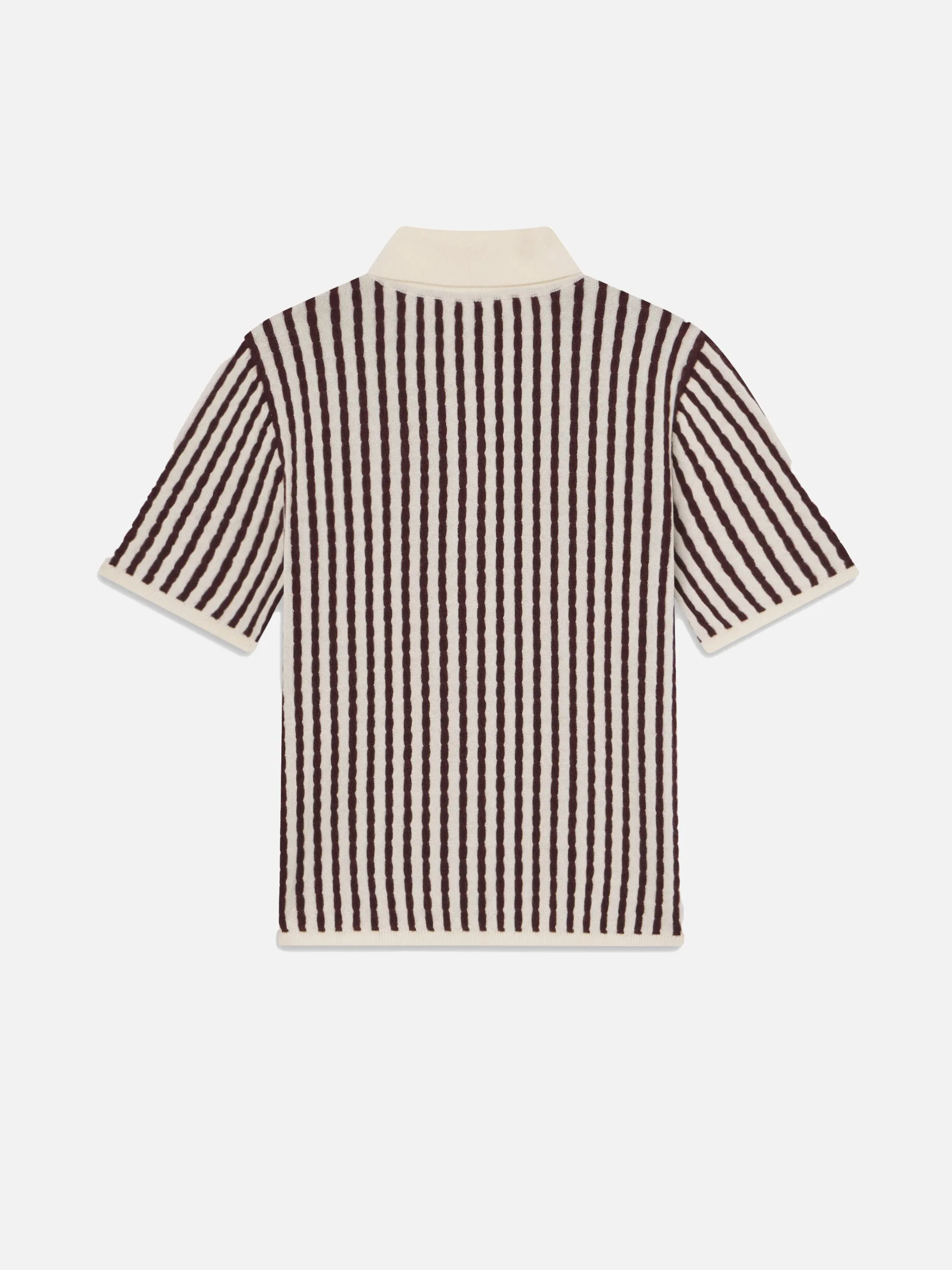 The Cable Polo -- Burgundy Multi