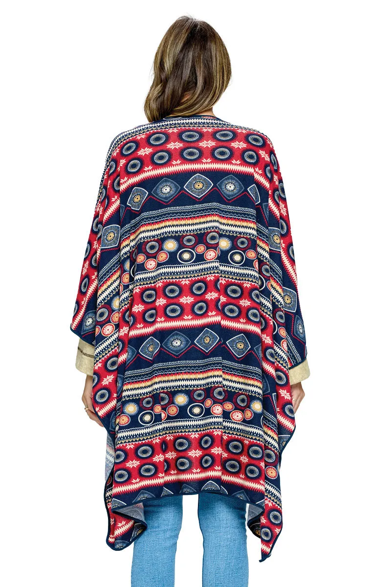 Wrap Tribal Print Loose Fit