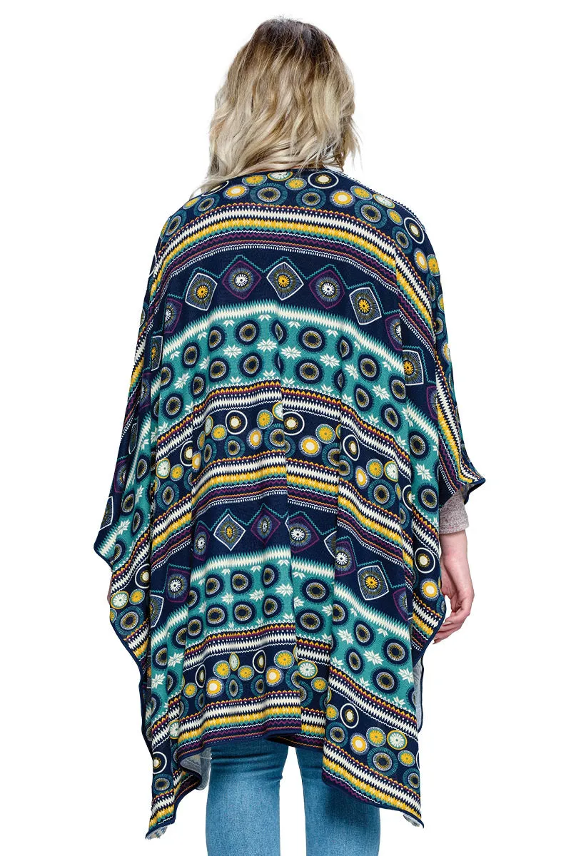 Wrap Tribal Print Loose Fit